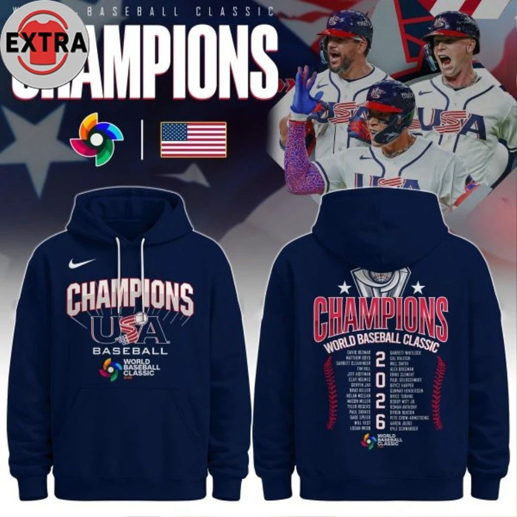 USA World Baseball Classic Champions 2026 Cup And Logo Two Sided Shirt