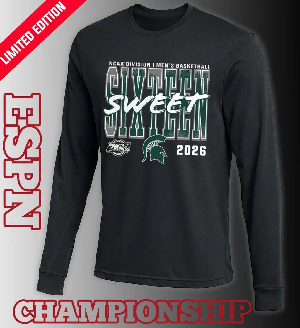 Michigan State Spartans 2026 NCAA Men’s Basketball Tournament March Madness Sweet 16 T-Shirt