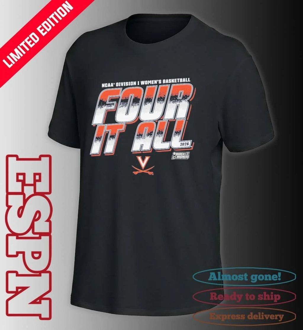 Virginia Women’s Basketball Four It All 2026 March Madness Shirt