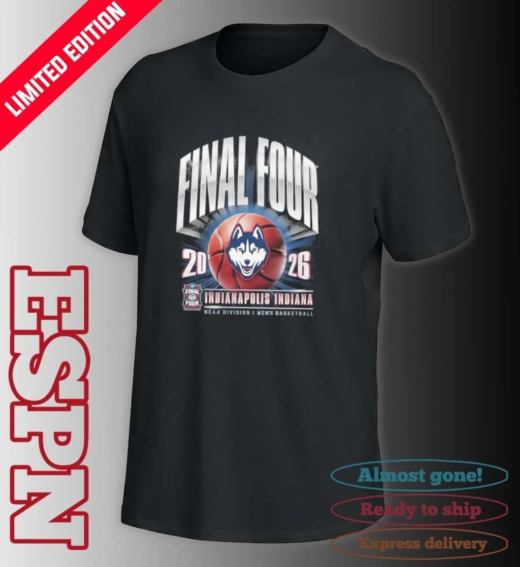 Uconn Huskies 2026 NCAA Men’s Basketball Tournament March Madness Final Four Vintage T-Shirt