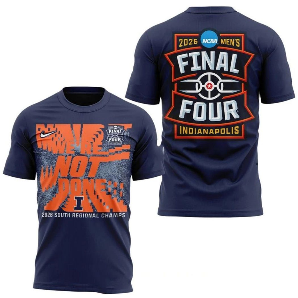Illinois Fighting Illini 2026 NCAA March Madness Final Four Logo Two Sided Shirt- Top-Rated Gift for College Basketball Lovers