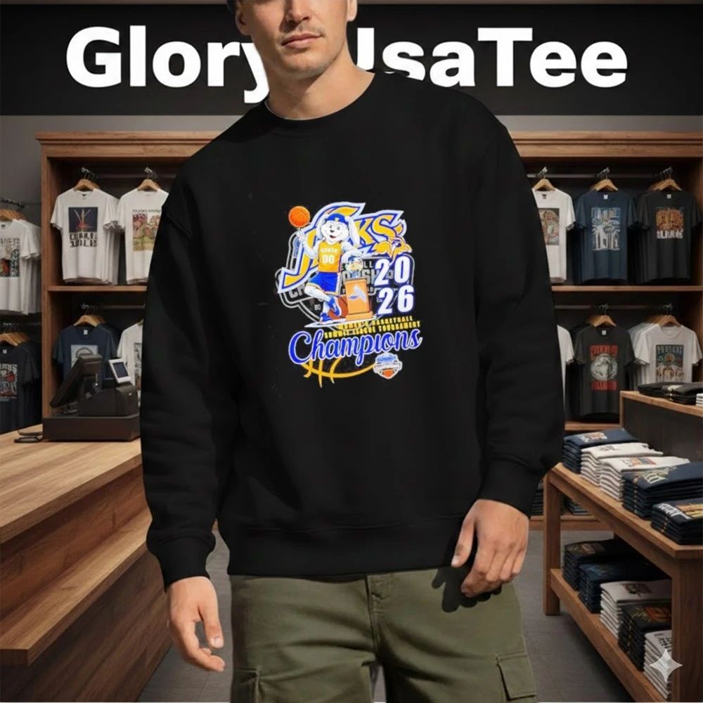 South Dakota State Jackrabbits 2026 Summit League Women’s Basketball Tournament Champions Shirt