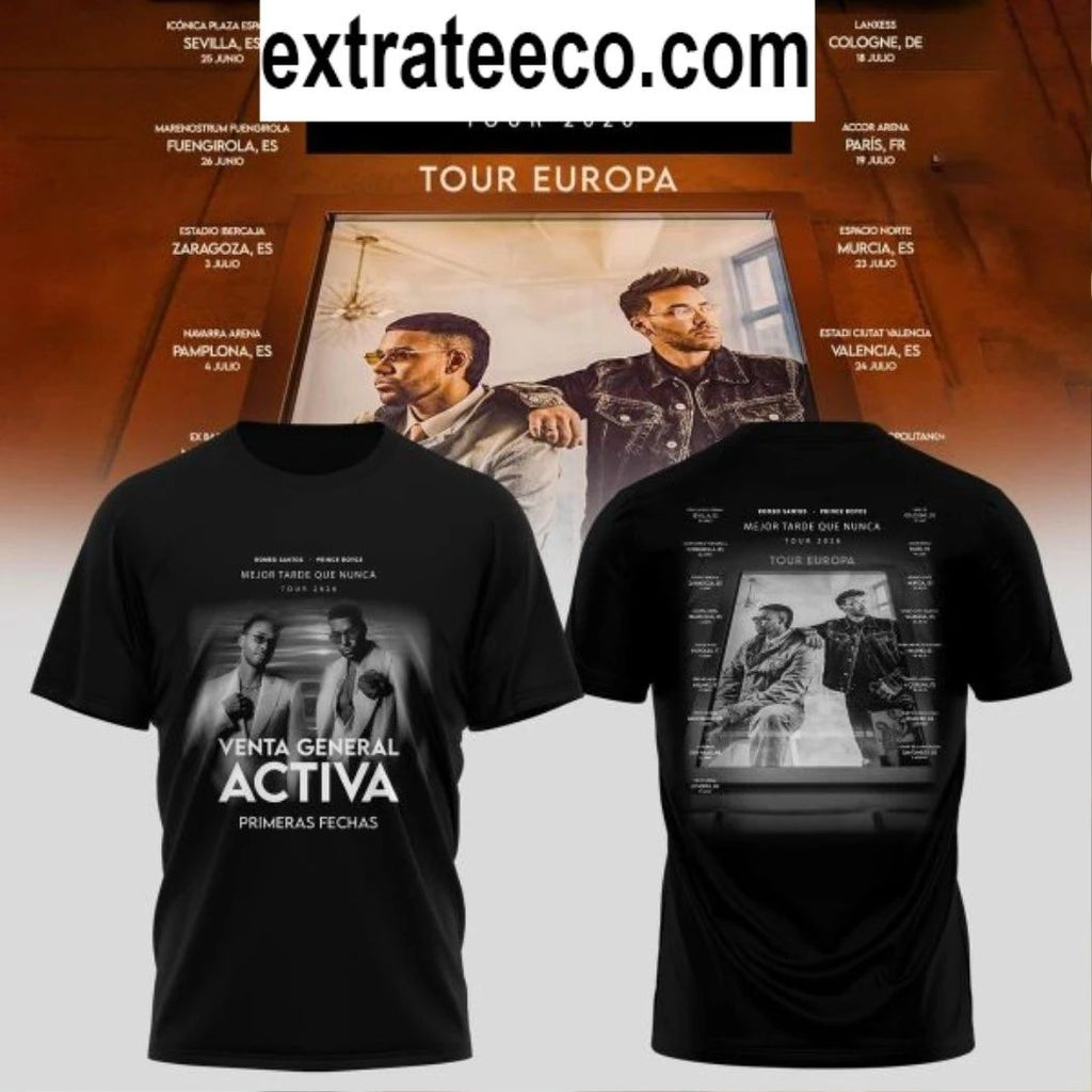 Original Mejor Tarde Que Nunca US & UK Tour Hoodie T-Shirt