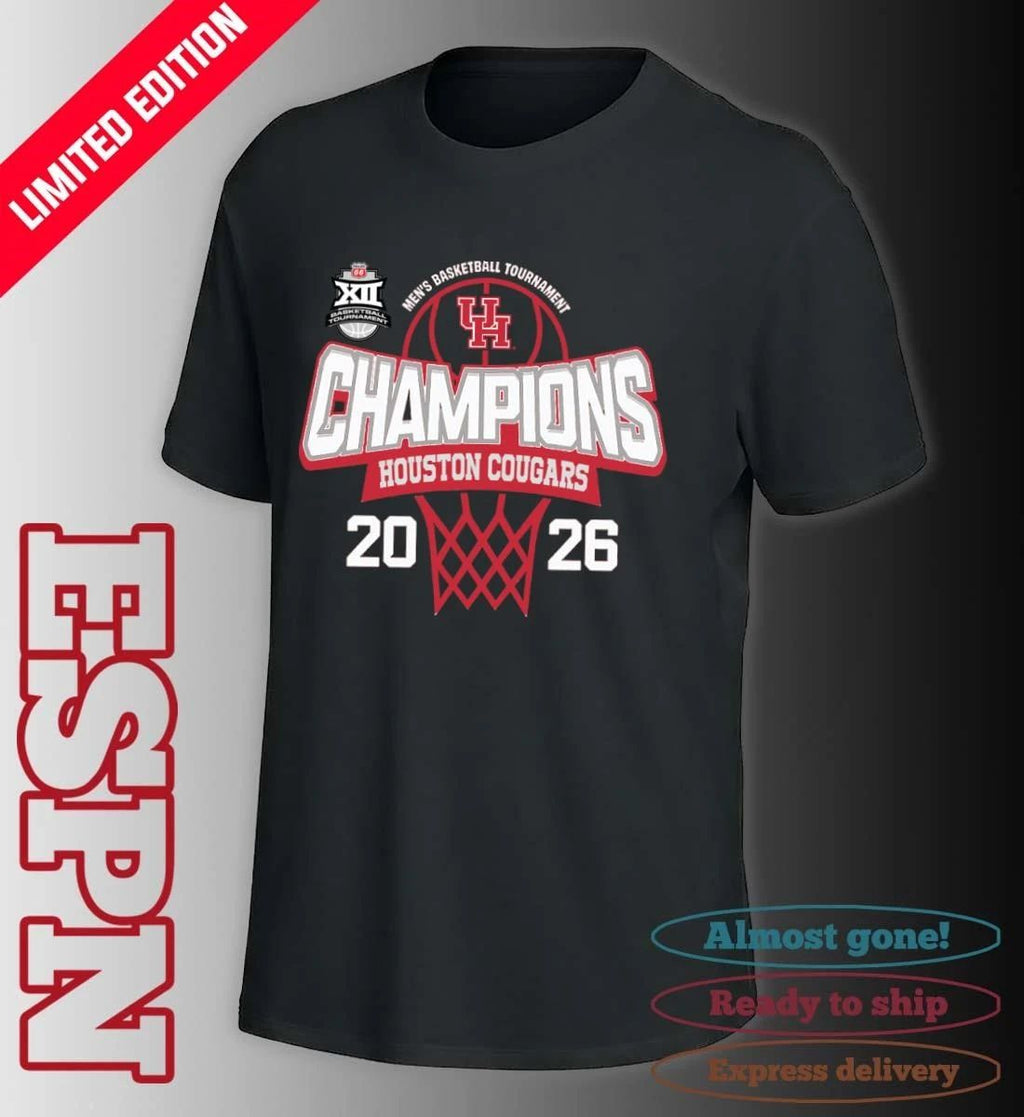 Big 12 Conference Men’s Basketball Tournament 2026 Champions Houston Cougars T-Shirt