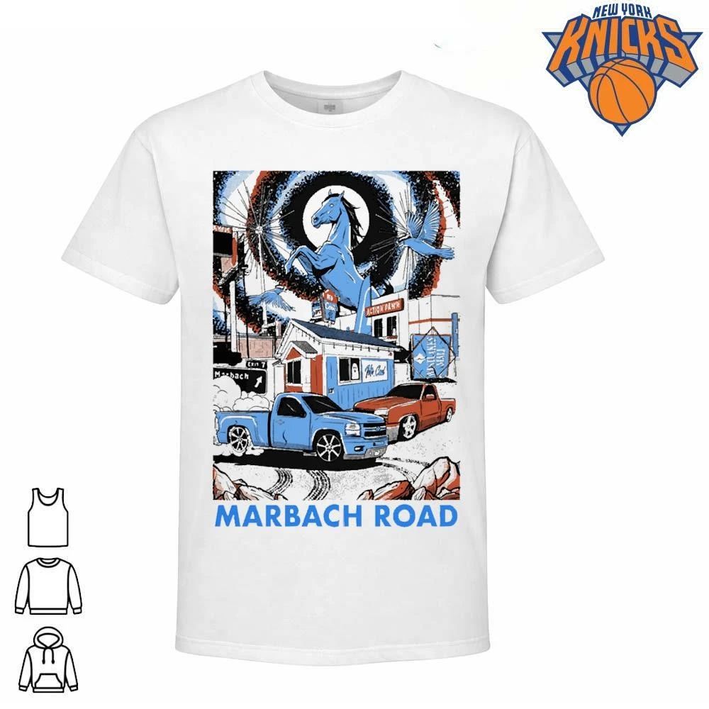 Marbach Road San Antonio Texas Blue Chevy Lowrider Truck Art Shirt