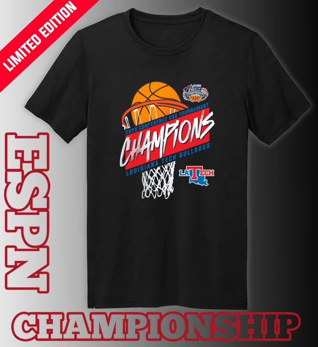 Louisiana Tech Men’s Basketball Conference USA Tournament Champions 2026 T-Shirt