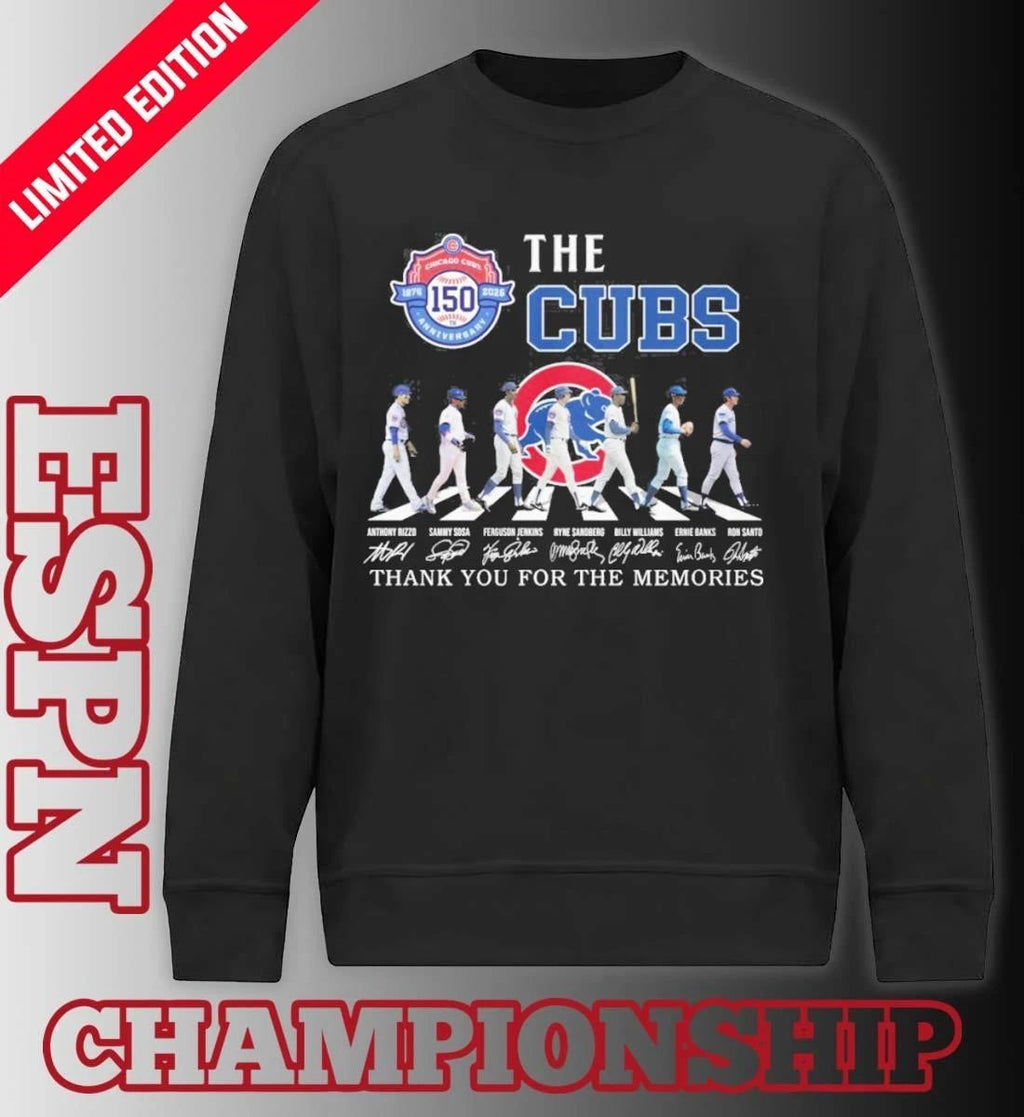 Chicago Cubs Abbey Road 150th Anniversary 1876-2026 Shirt