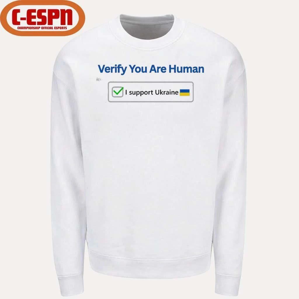 Verify You’re Human – Support Ukraine T-Shirt