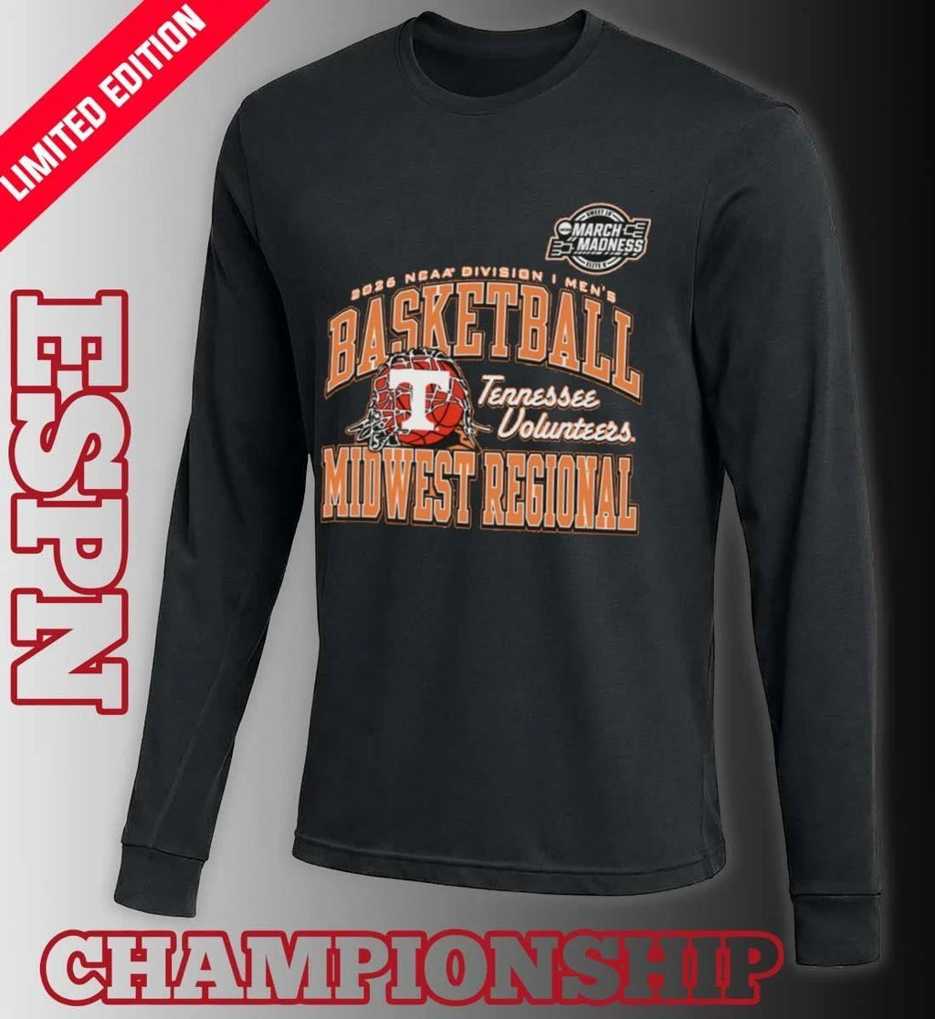 Tennessee Volunteers 2026 NCAA DI Men’s Basketball Sweet 16 – Midwest Regional T-Shirt