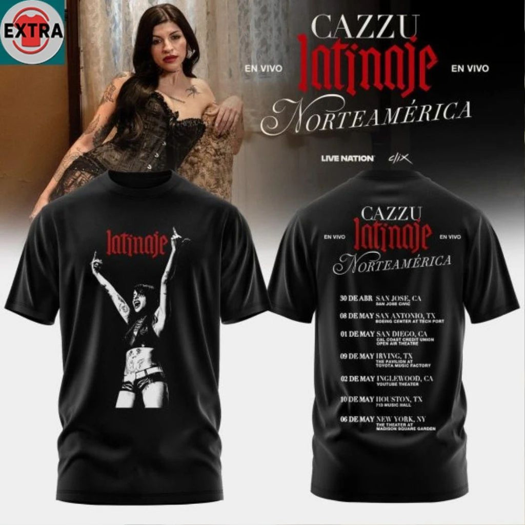 Original Cazzu Latinaje En Vivo North American 2026 Tour Hoodie T-Shirt