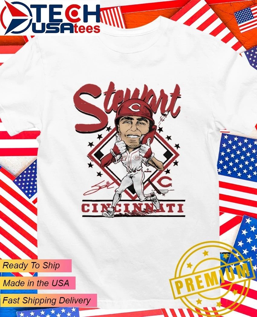 Cincinnati Reds Sal Stewart caricature signature shirt