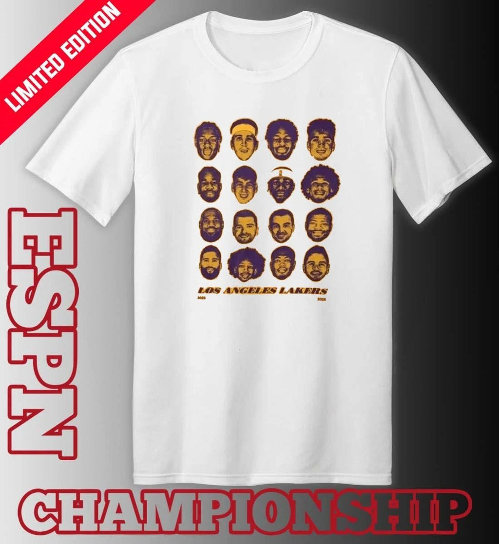Los Angeles Lakers Face Players 2026 Playoffs Games 1 Vs The Rockets Shirt