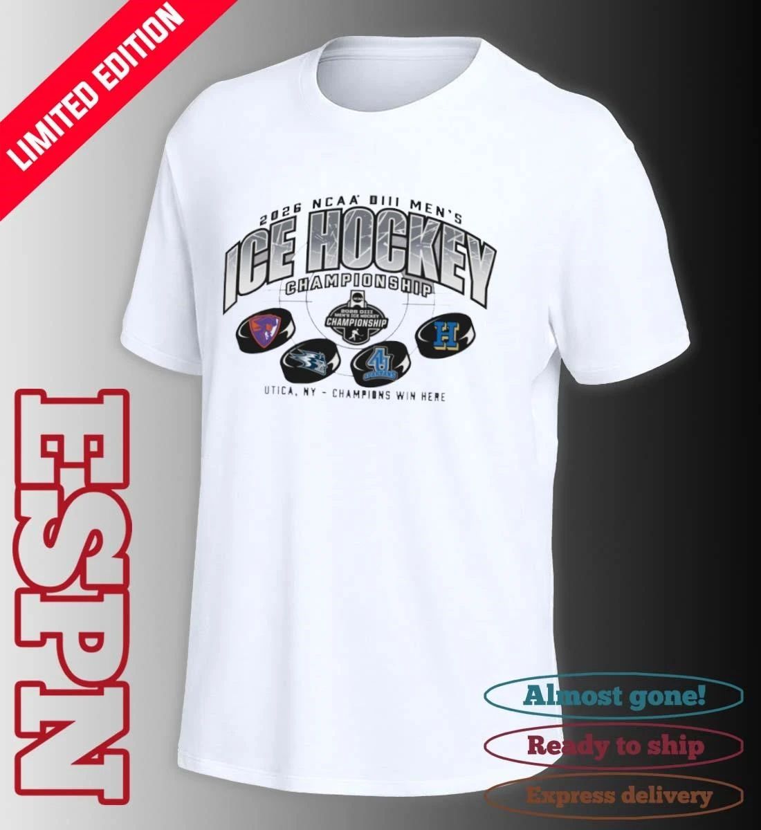 4 Teams 2026 NCAA Division III Men’s Ice Hockey Championship Shirt