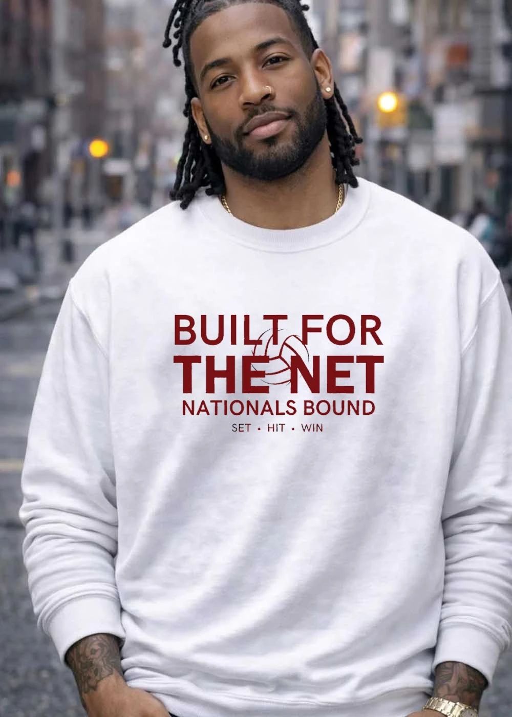 Set Hit Win Built for the Net Nationals Bound Volleyball T-Shirt