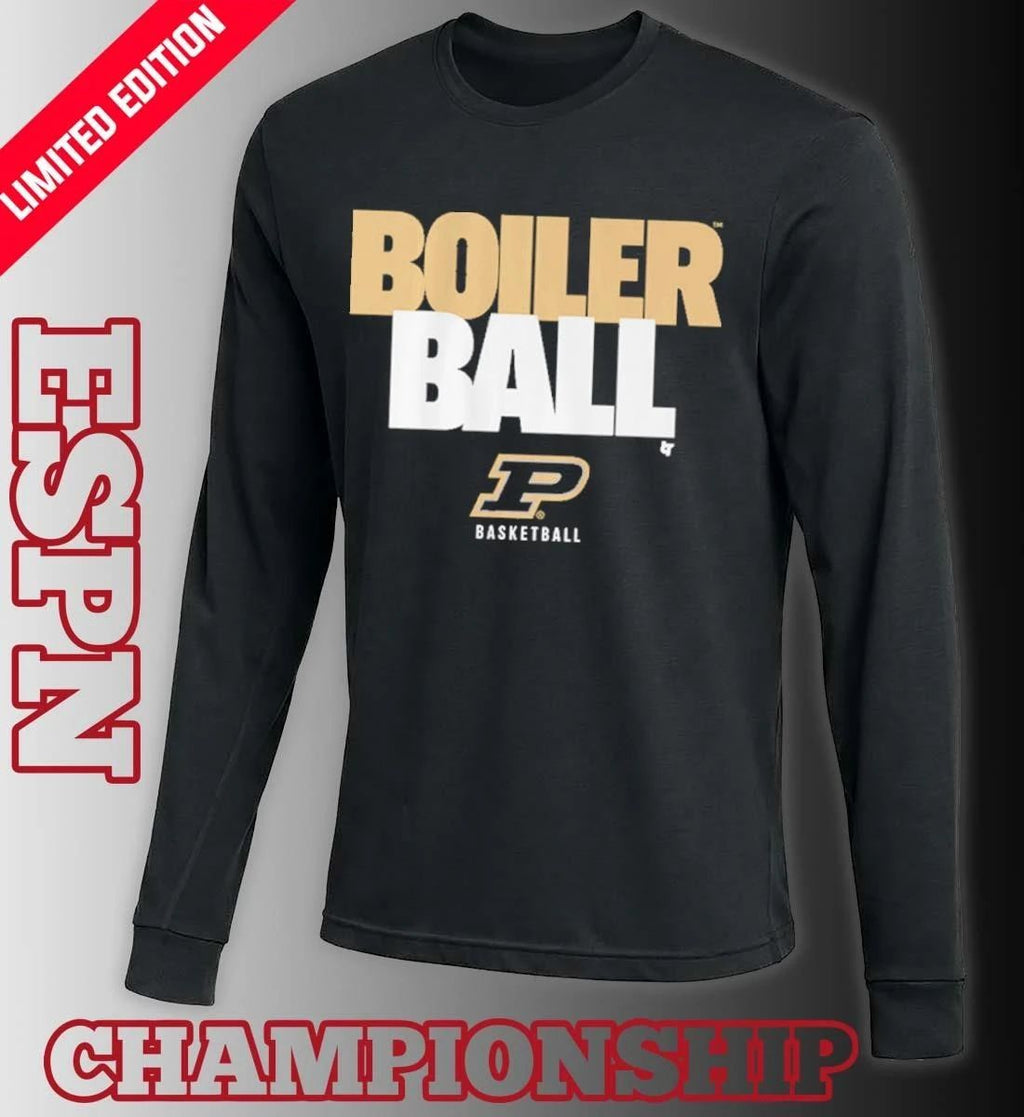 Purdue Basketball Boiler Ball Text Stack Shirt