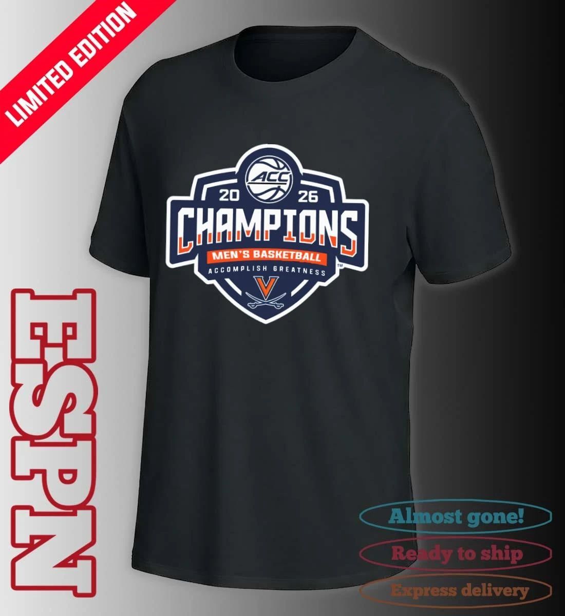 Virginia Cavaliers ACC Men’s Basketball Tournament Champions 2026 Official Logo T-Shirt