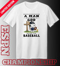 The Peanuts X New York Yankees Never Underestimate A Man Who Believes In God And Still Plays Baseball Shirt