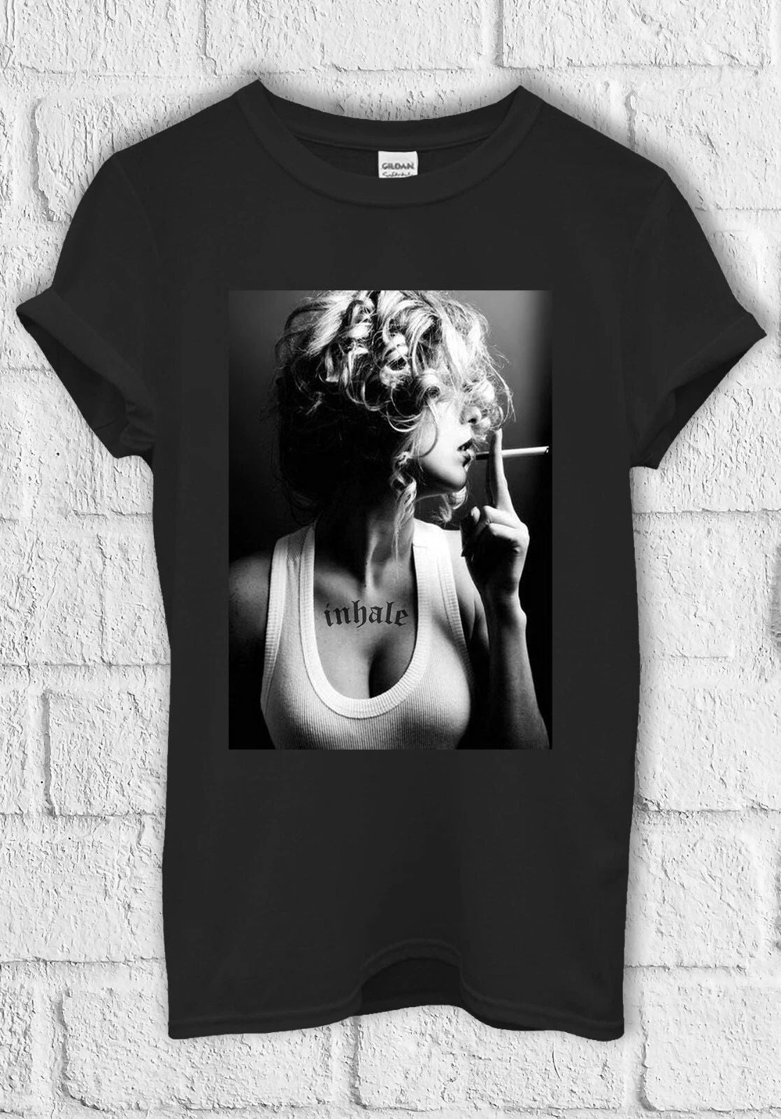 Sexy Smoking Inhale Girl 1491 Tee Unisex T-shirt, Sweatshirt, Hoodie (1)