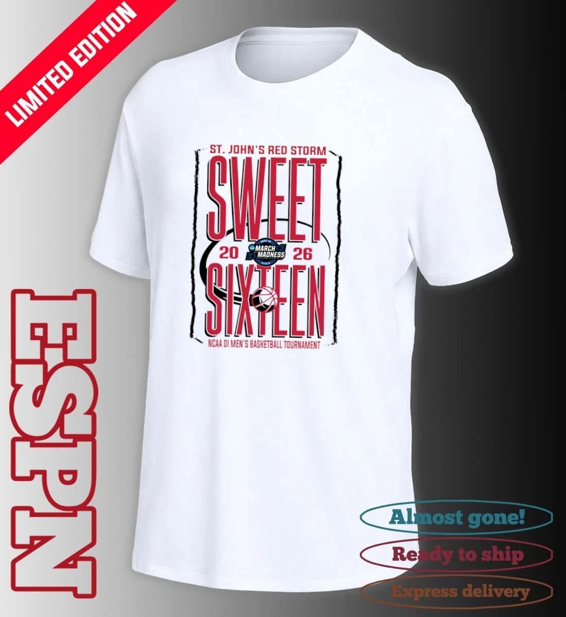 St. John’s Red Storm Sweet Sixteen 2026 NCAA DI Men’s Basketball Tournament T-Shirt
