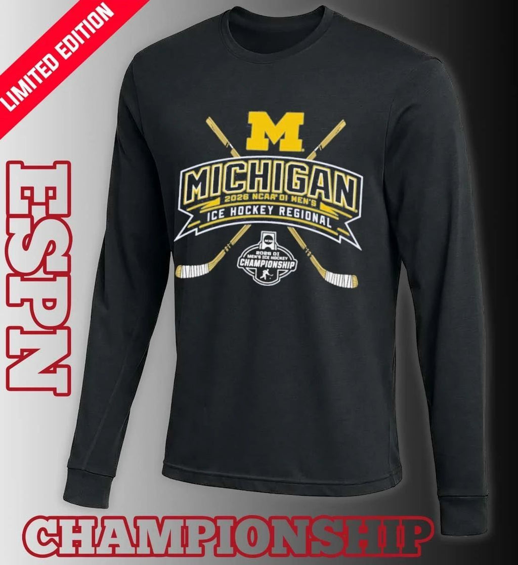 Michigan Wolverines 2026 NCAA DI Men’s Ice Hockey Regionals T-Shirt