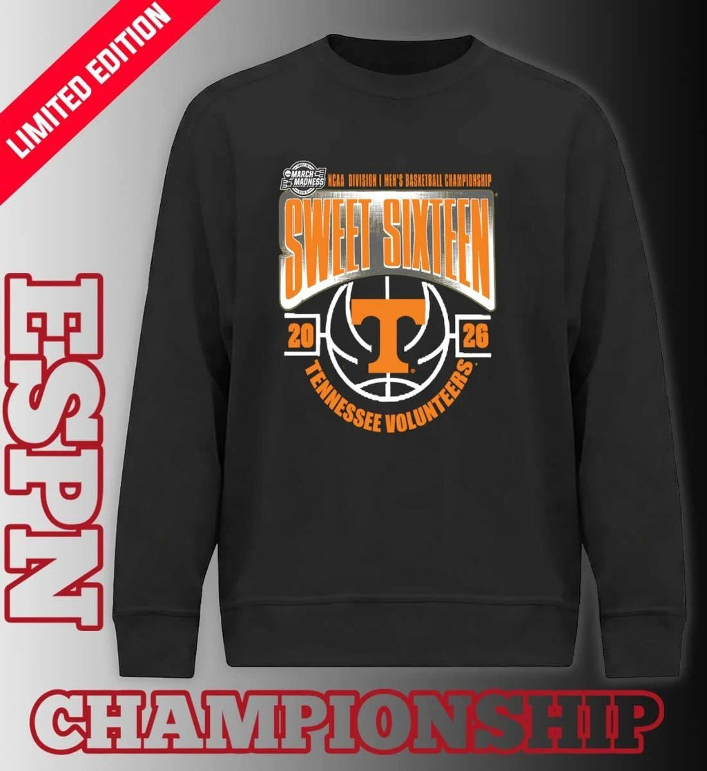Tennessee Volunteers Sweet 16 NCAA DI Men’s Basketball Tournament March Madness 2026 T-Shirt