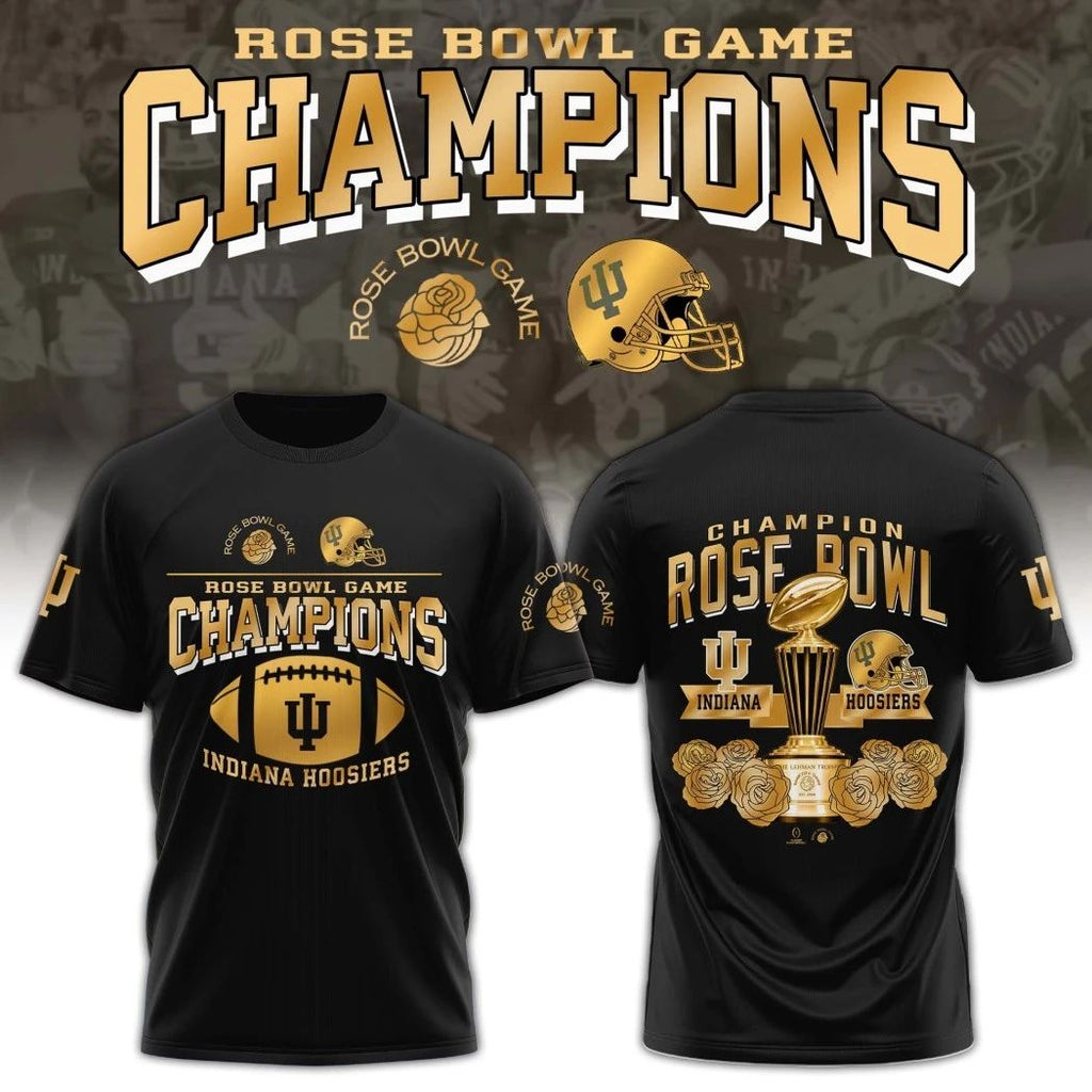 IU Hoosiers Football Rose Bowl Champions Special Helmet And Logo Shirt