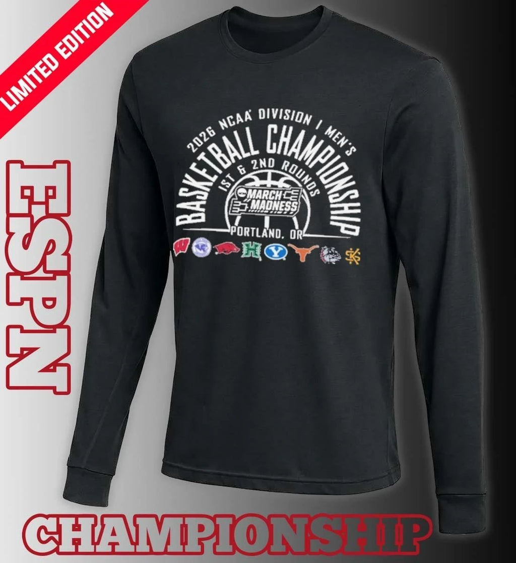 NCAA Men’s March Madness Portland, Or 8 Teams T-Shirt