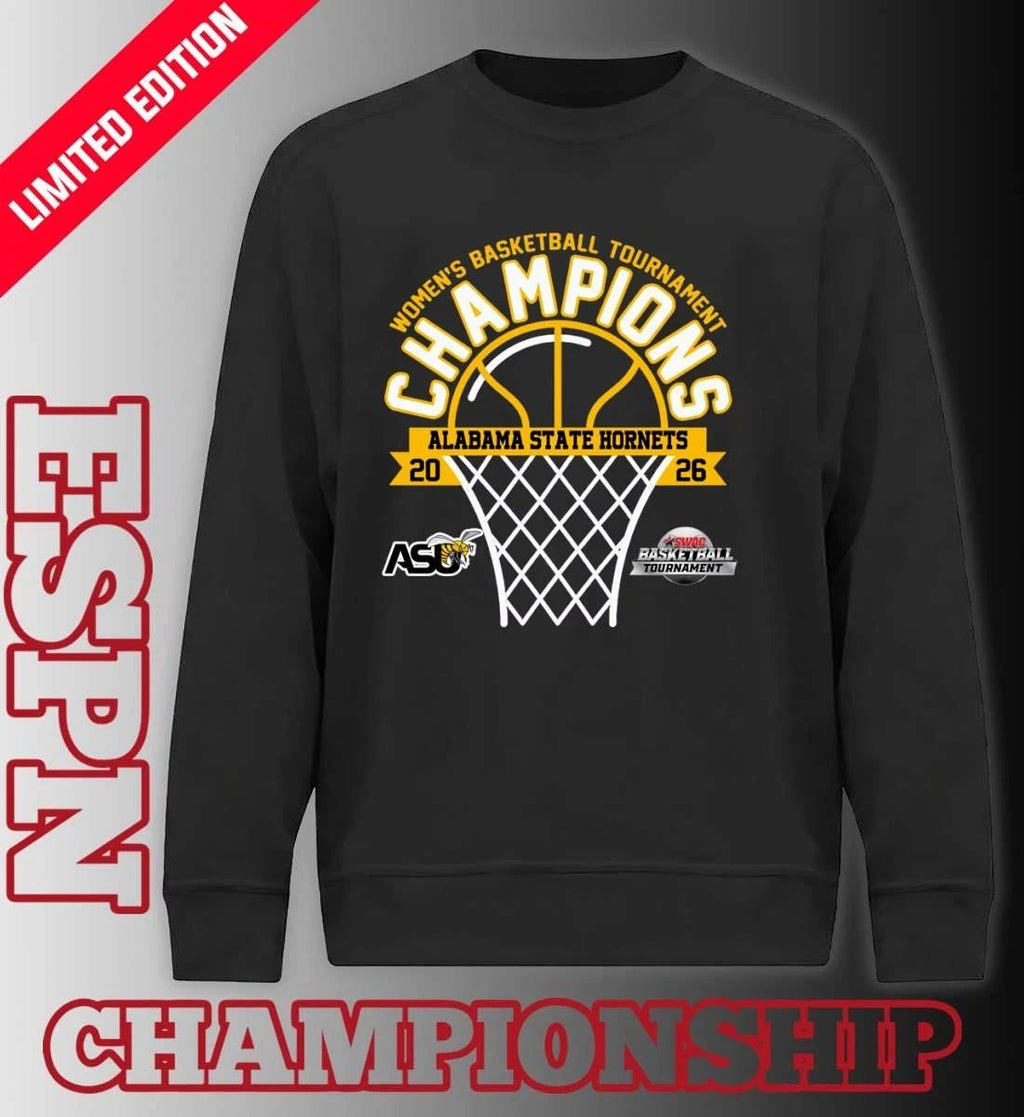SWAC Women’s Basketball Tournament Champions 2026 Alabama State Hornets T-Shirt