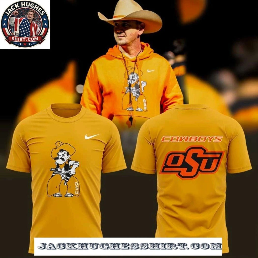 OSU Cowboy Football Pirates Paradise Night Black Yellow T-Shirt