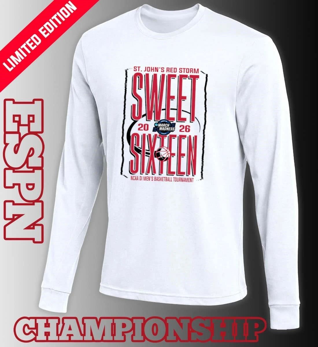 St. John’s Red Storm Sweet Sixteen 2026 NCAA DI Men’s Basketball Tournament T-Shirt
