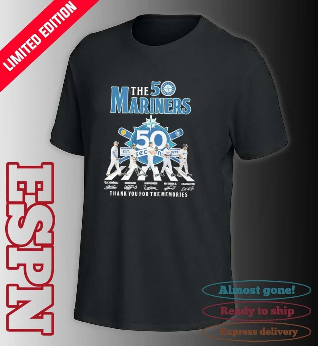 The Mariners Abbey Road 50th Seasons 1977-2026 Shirt