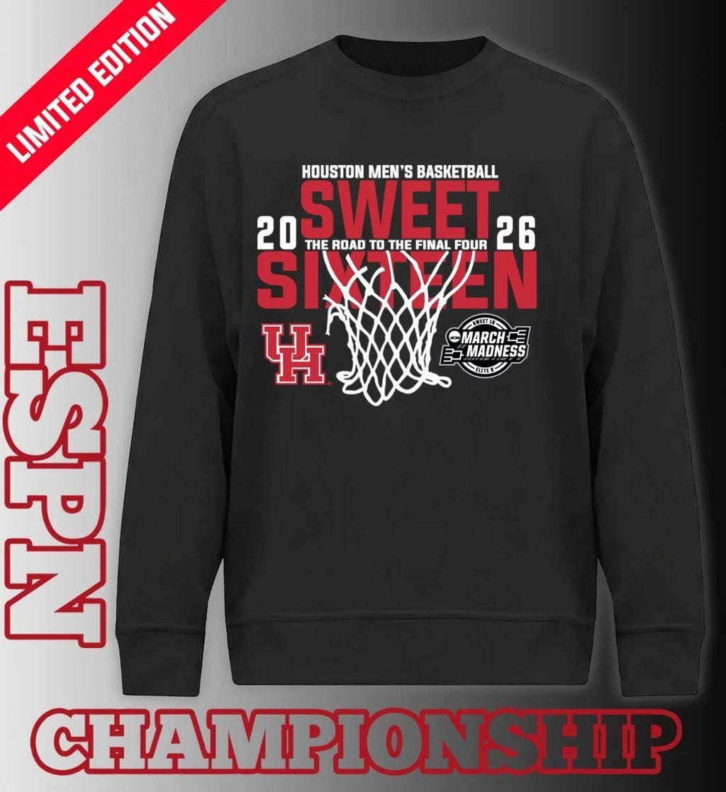 Houston Men’s Basketball 2026 Sweet Sixteen The Road To The Final Four Shirt