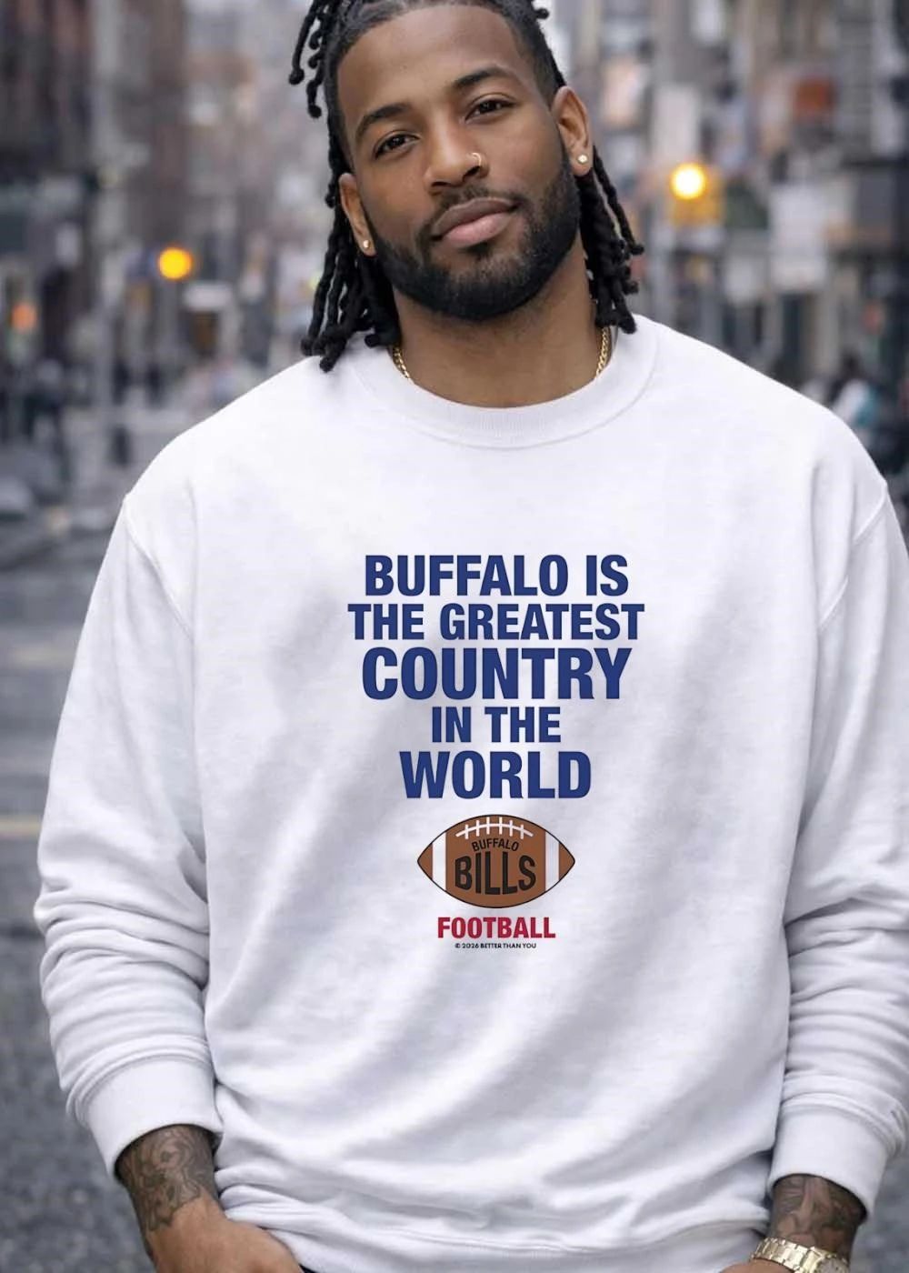 Buffalo is the greatest country in the world Bills football shirt