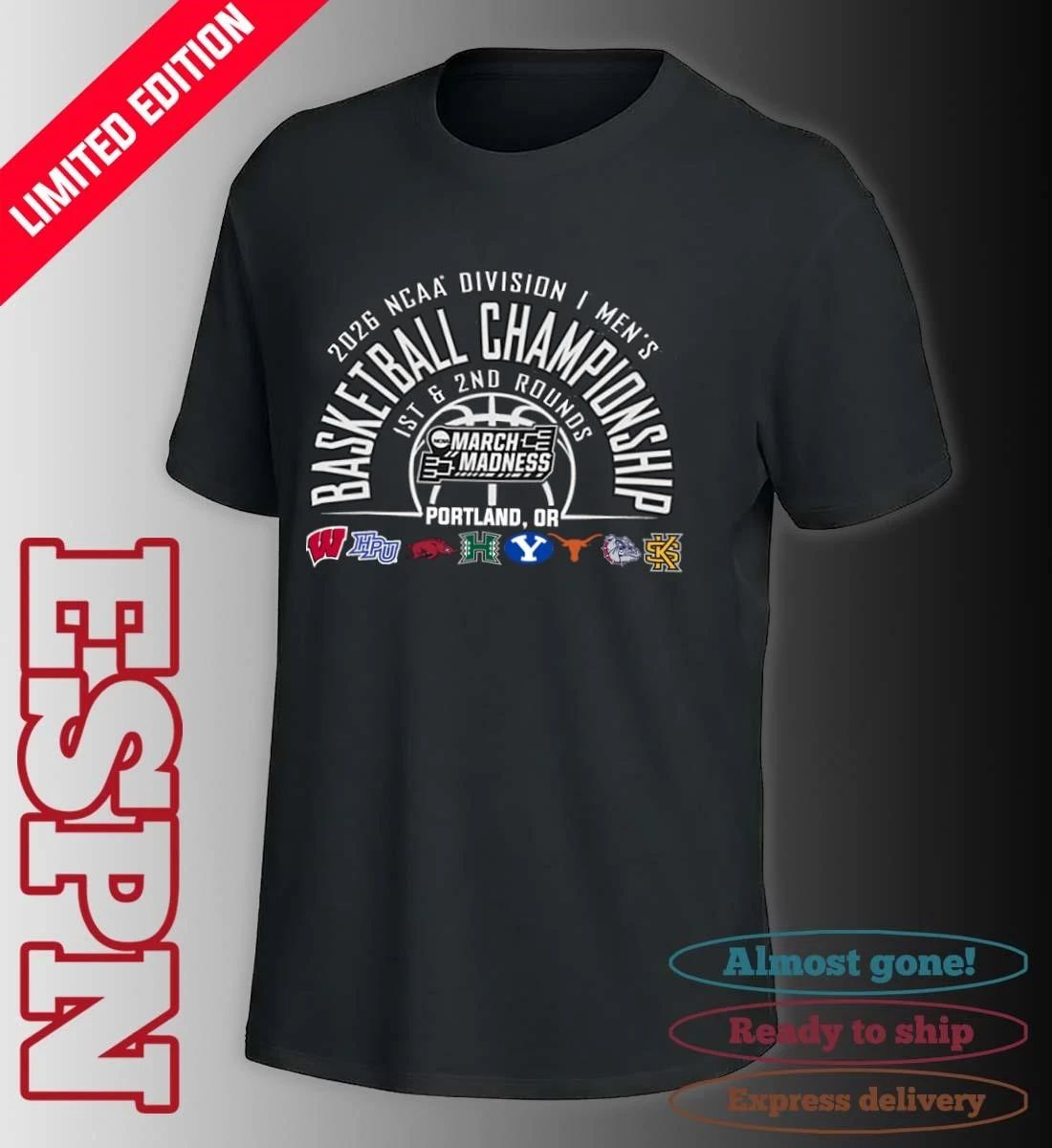 Portland Regional 2026 NCAA DI Men’s Basketball Championship T-Shirt