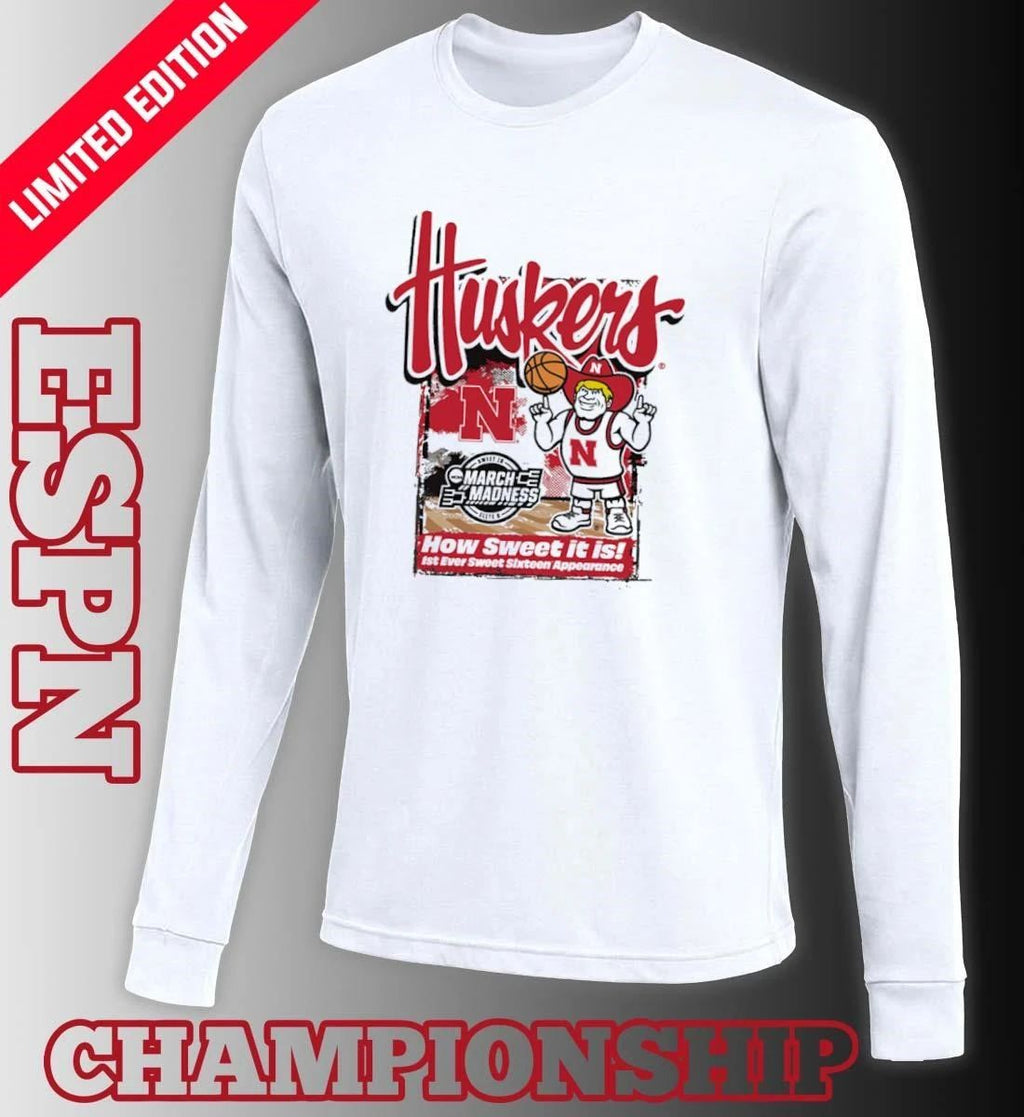 Nebraska Cornhuskers 2026 NCAA March Madness First Ever Sweet 16 Shirt