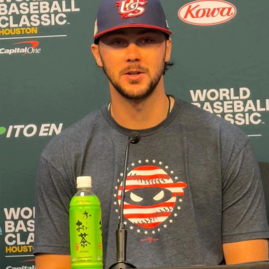 Paul Skenes in his PitchingNinja WBC Team USA Shirt