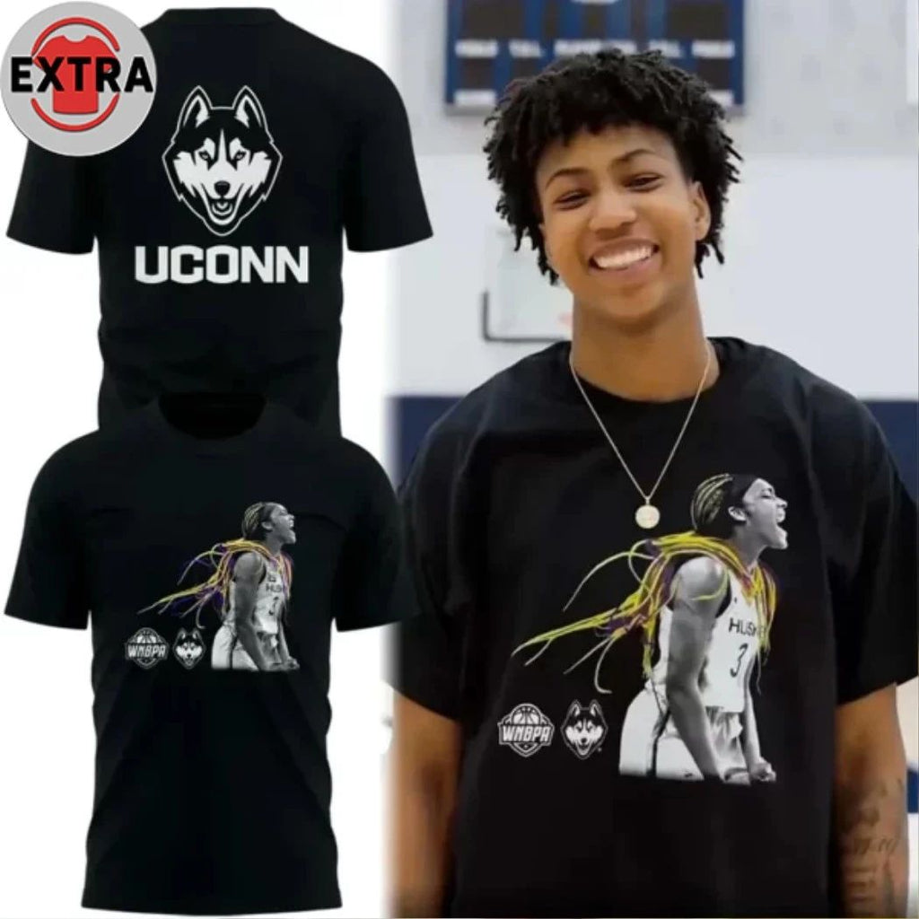 UConn Huskies Aaliyah Edwards Black T-Shirt