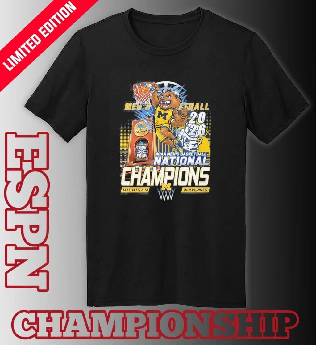 Michigan Wolverines Mascot 2026 NCAA Men’s Basketball National Champions shirt