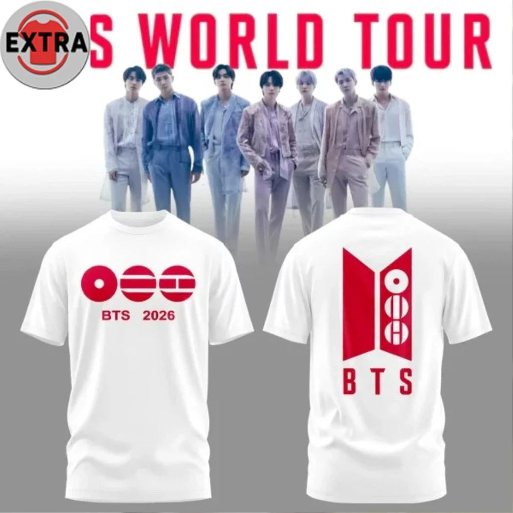 BTS World Tour 2026 We Are Back Two Sided Hoodie Shirt