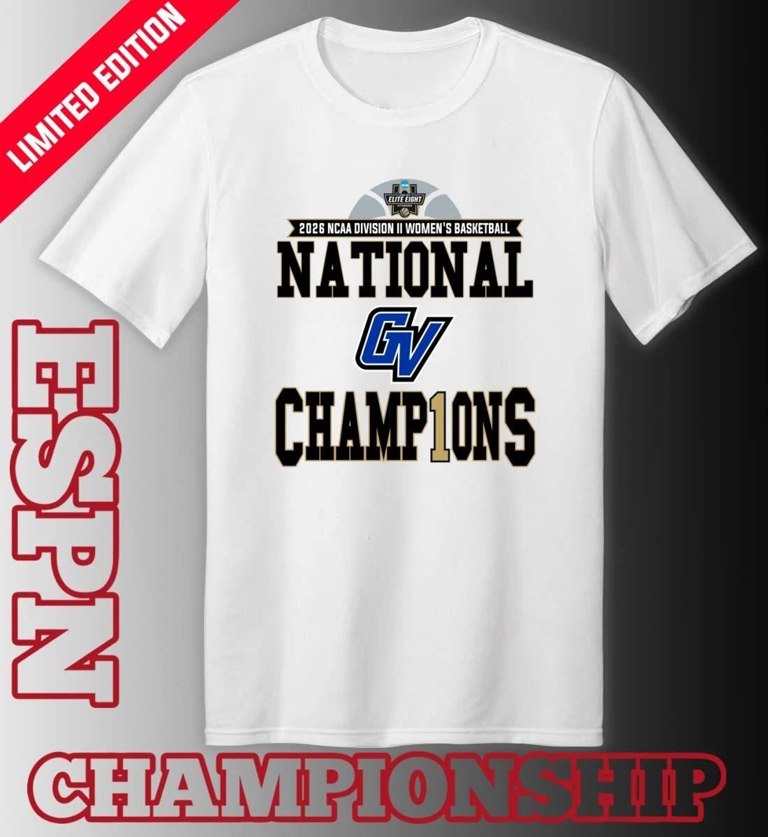 Grand Valley State Lakers 2026 NCAA DII Women’s Basketball National Champions Locker Room T-Shirt