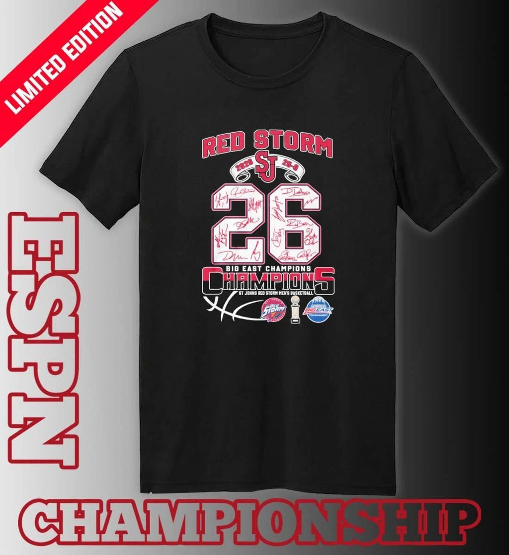 St John’s Red Storm Big East Champions 25-6 Shirt