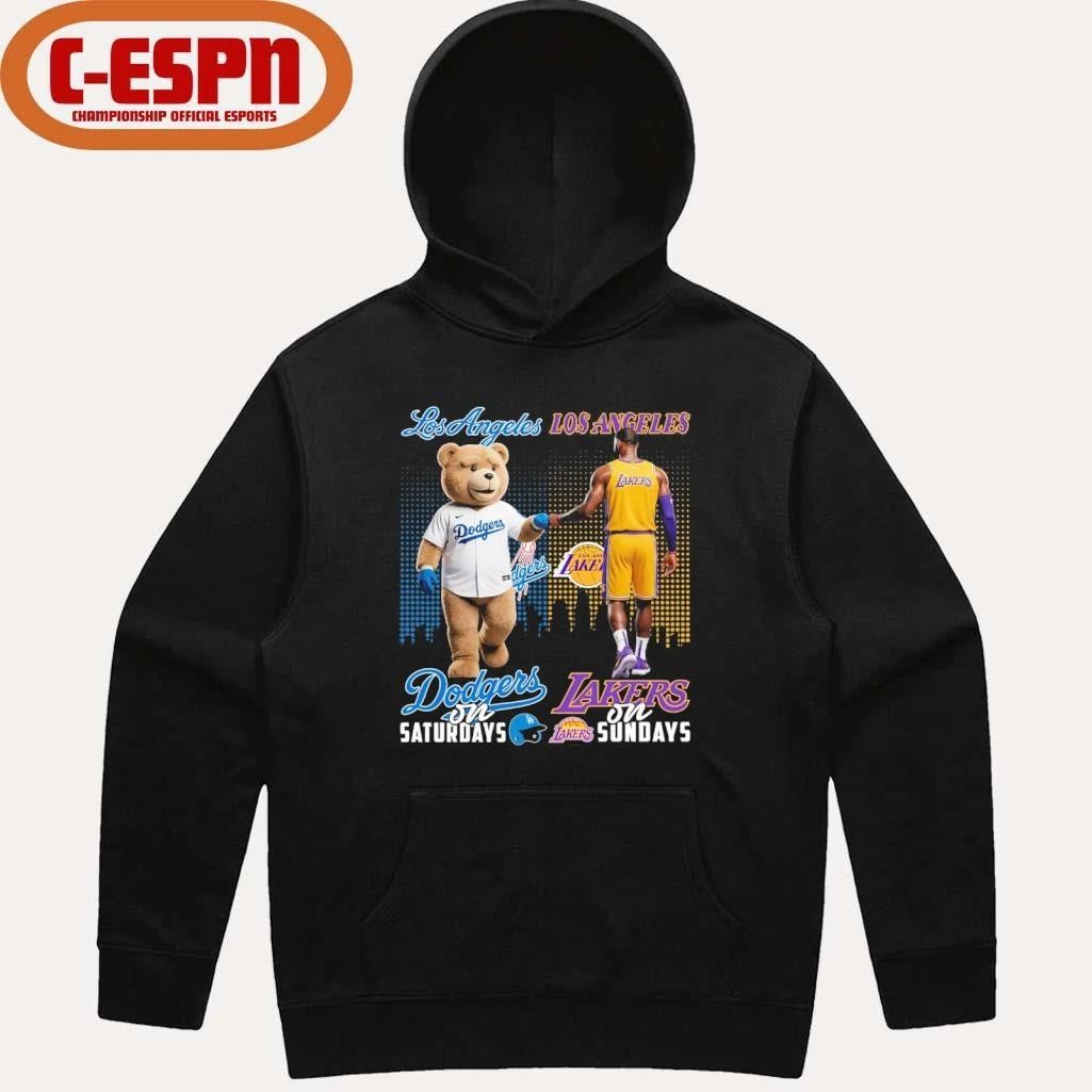 Mascot Los Angeles Dodgers On Saturdays And Los Angeles Lakers On Sundays Shirt