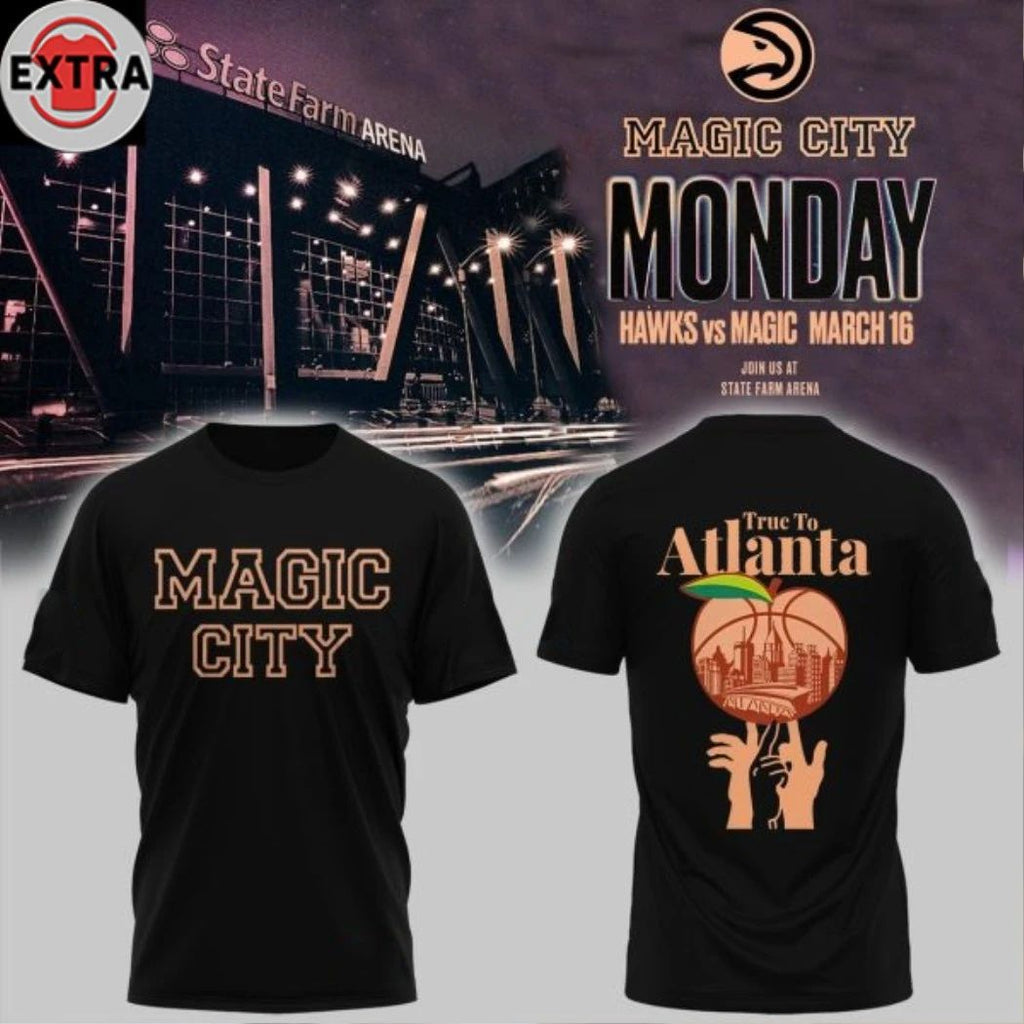 Atlanta Hawks 2026 Magic City Monday Game Night Two Sided T-shirt