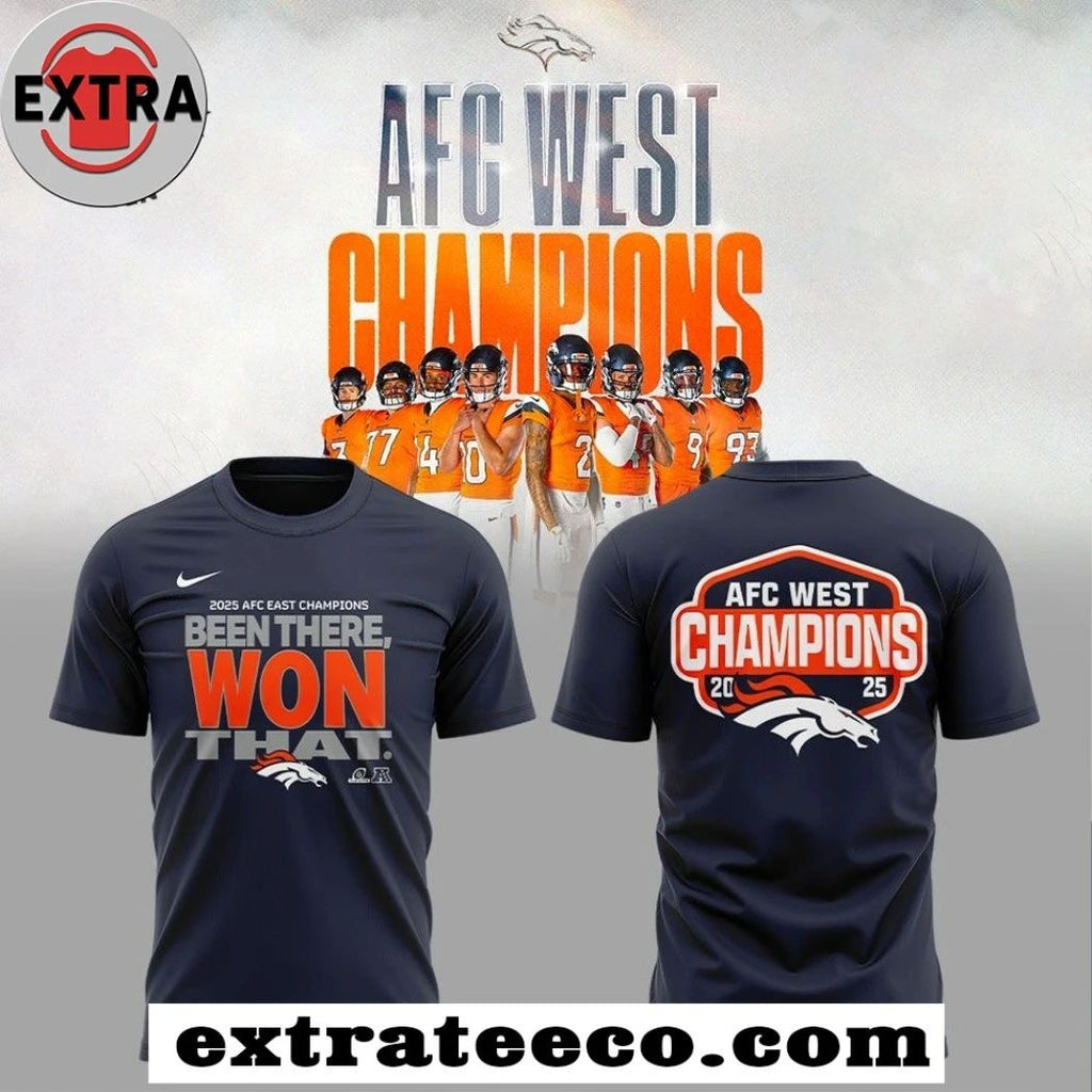 The Broncos won the AFC West Champions 2025 Logo Hoodie T-Shirt