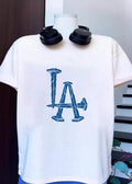 Nail Art Los Angeles Dodgers shirt
