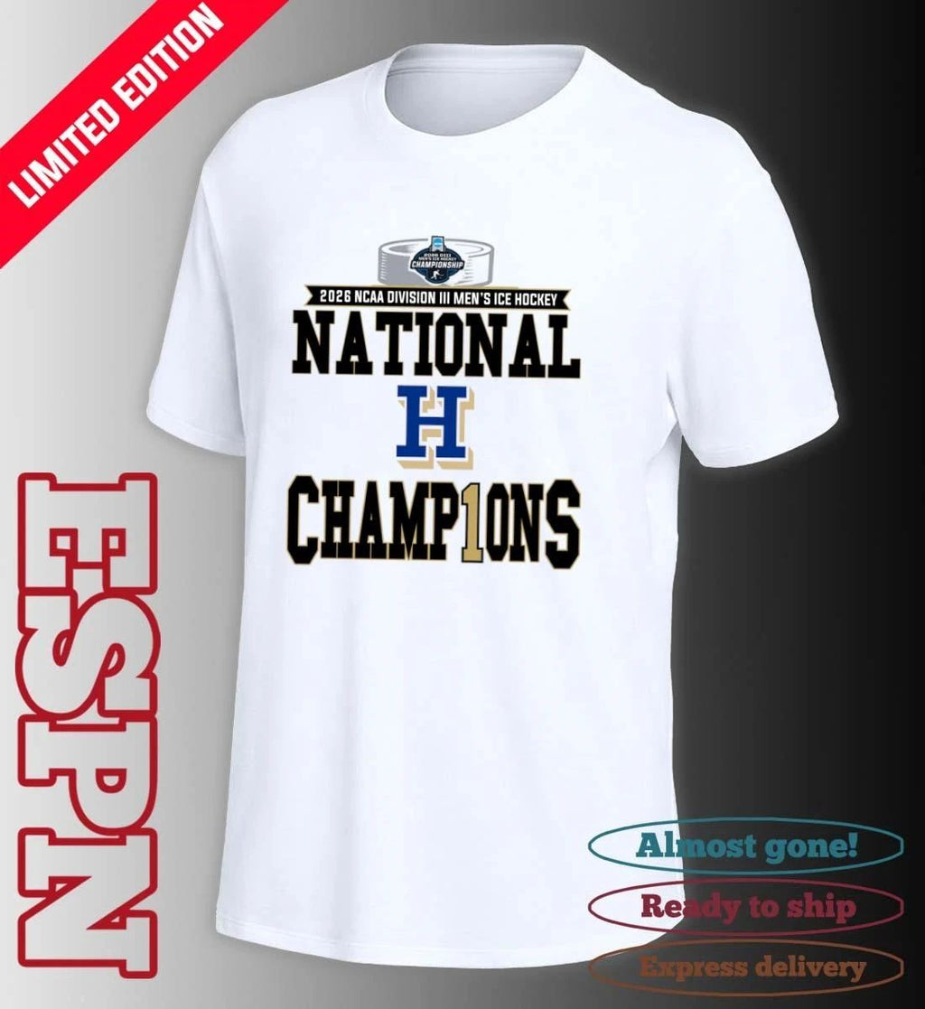 Hamilton Continentals 2026 NCAA DIII Men’s Ice Hockey National Champions Locker Room T-Shirt