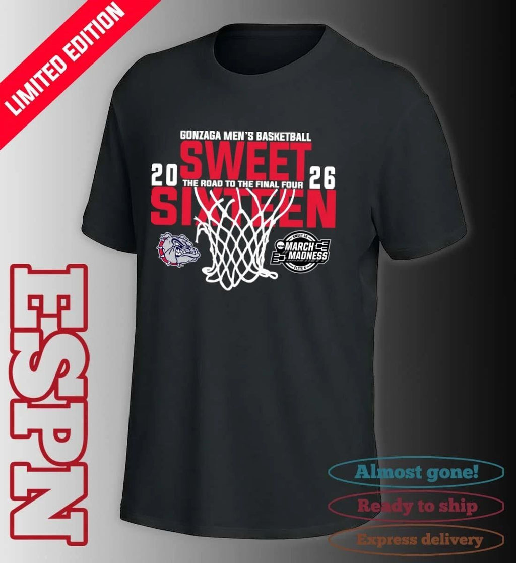 Gonzaga Men’s Basketball 2026 Sweet Sixteen The Road To The Final Four Shirt