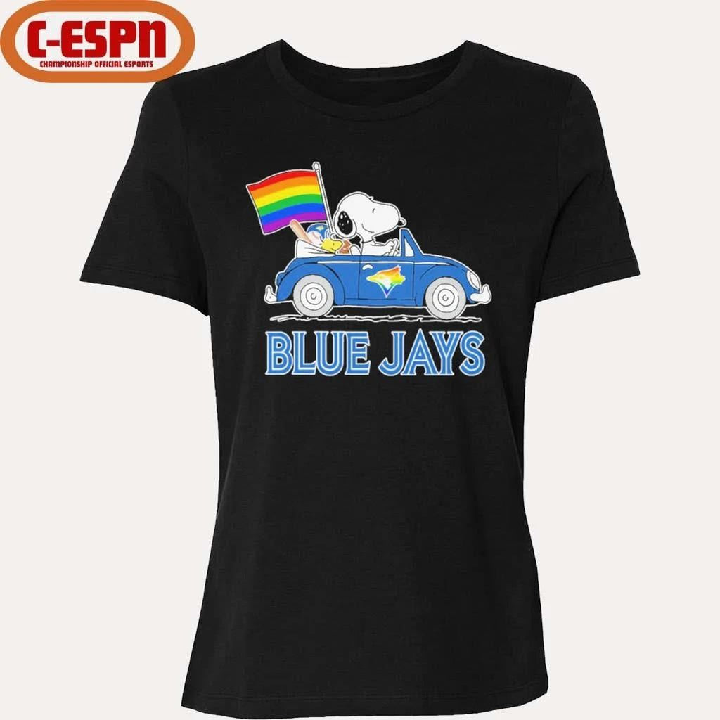 The Peanuts Driving Car X Toronto Blue Jays Pride Month Shirt