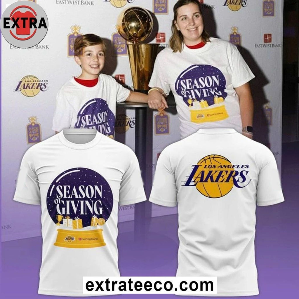 Original Los Angeles Lakers Season Of Giving Logo Shirt