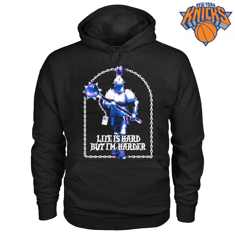 Life Is Hard But I Am Harder Vintage Pixel Knight Macing Meme Shirt